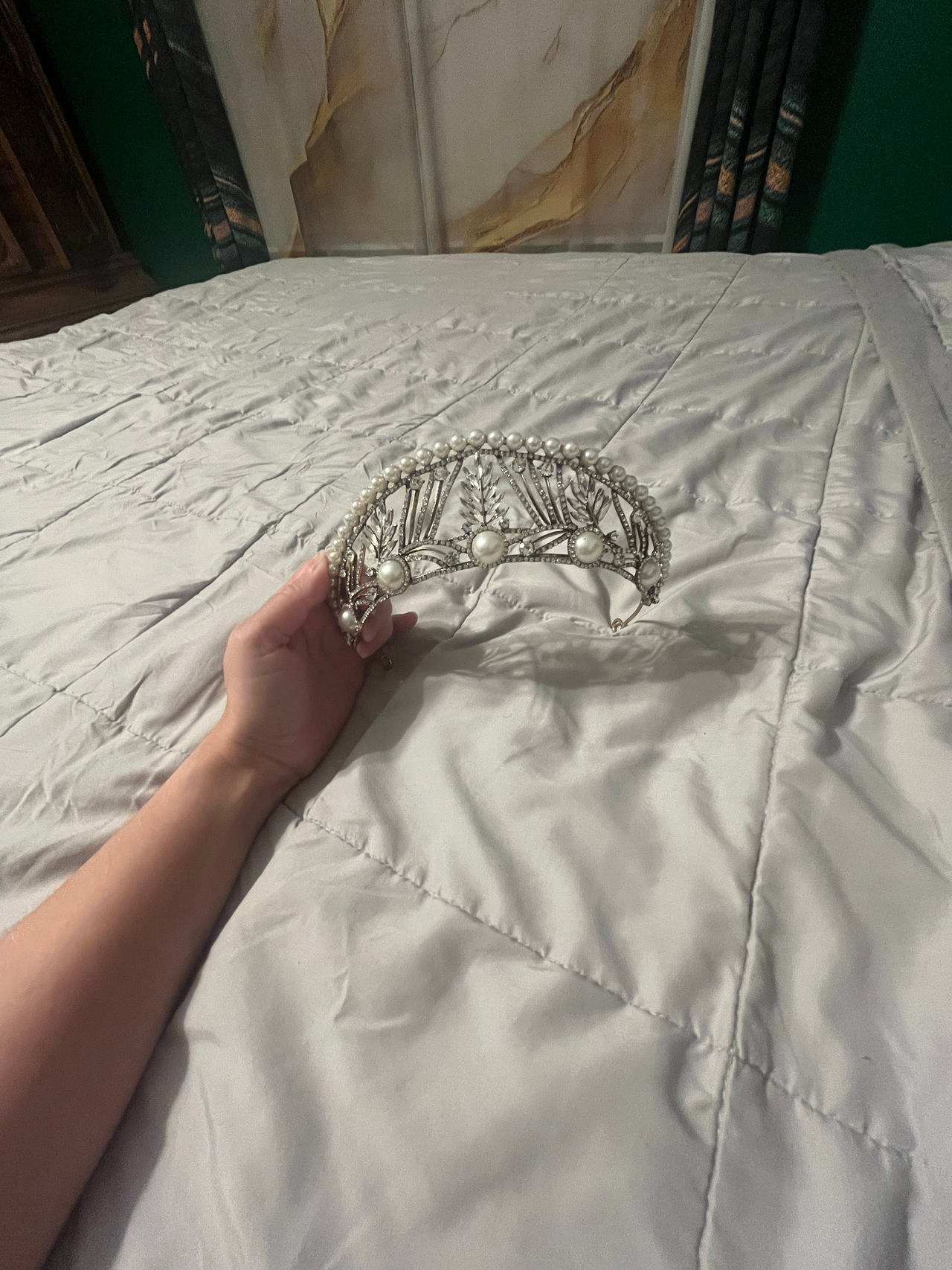 Pearl and Rhinestone Tiara