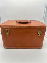 Vintage Travelaire Train Case Vanity Case Brown Hard Luggage Mirror No Key Read - Image 8