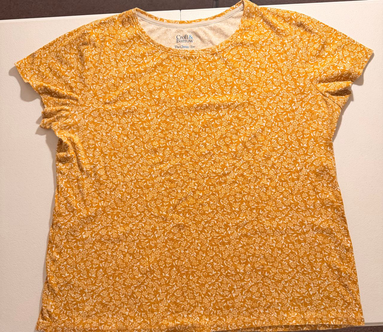 Croft & Barrow The Classic Tee Floral Print LARGE