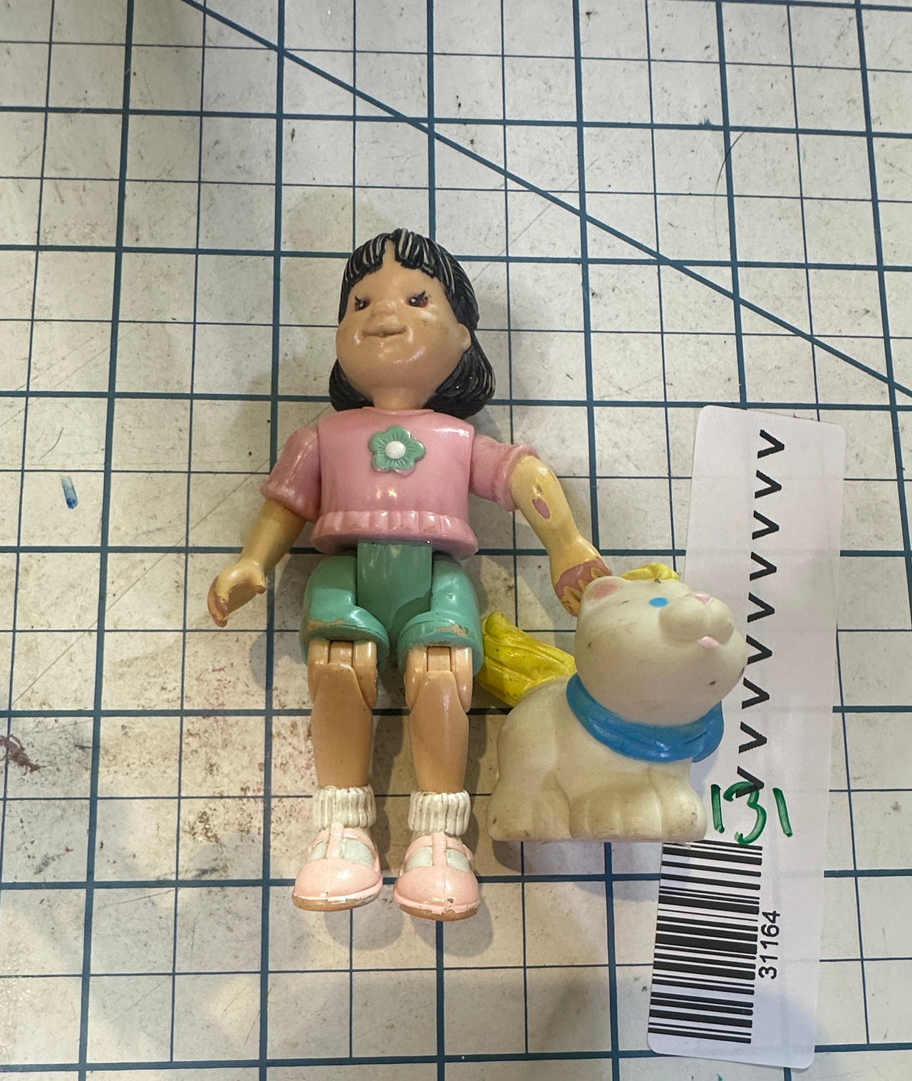 Fisher-Price Loving Family Girl and Cat Figure