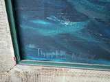 Framed Nautical Ship Oil Painting - Image 2