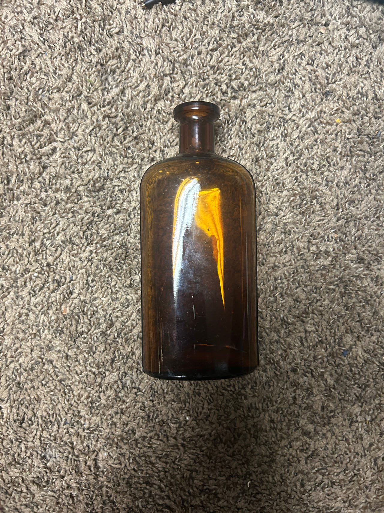 Antique Amber Apothecary Bottle