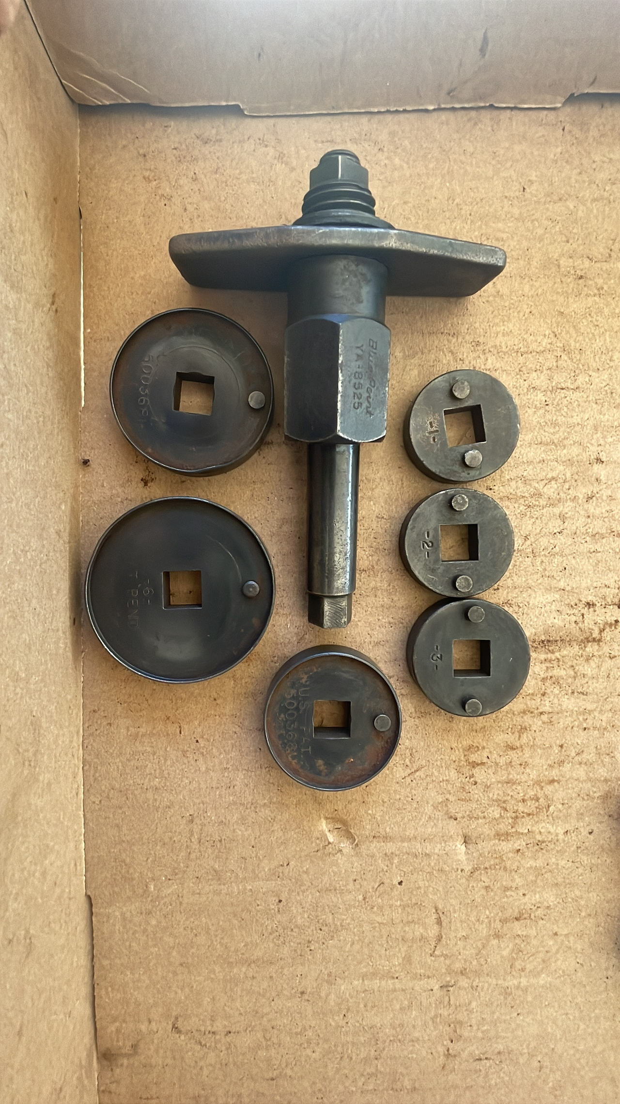 Blue Point/Snap-on Disc Brake Caliper Tool Set YA-8525 plus 5 adapters 