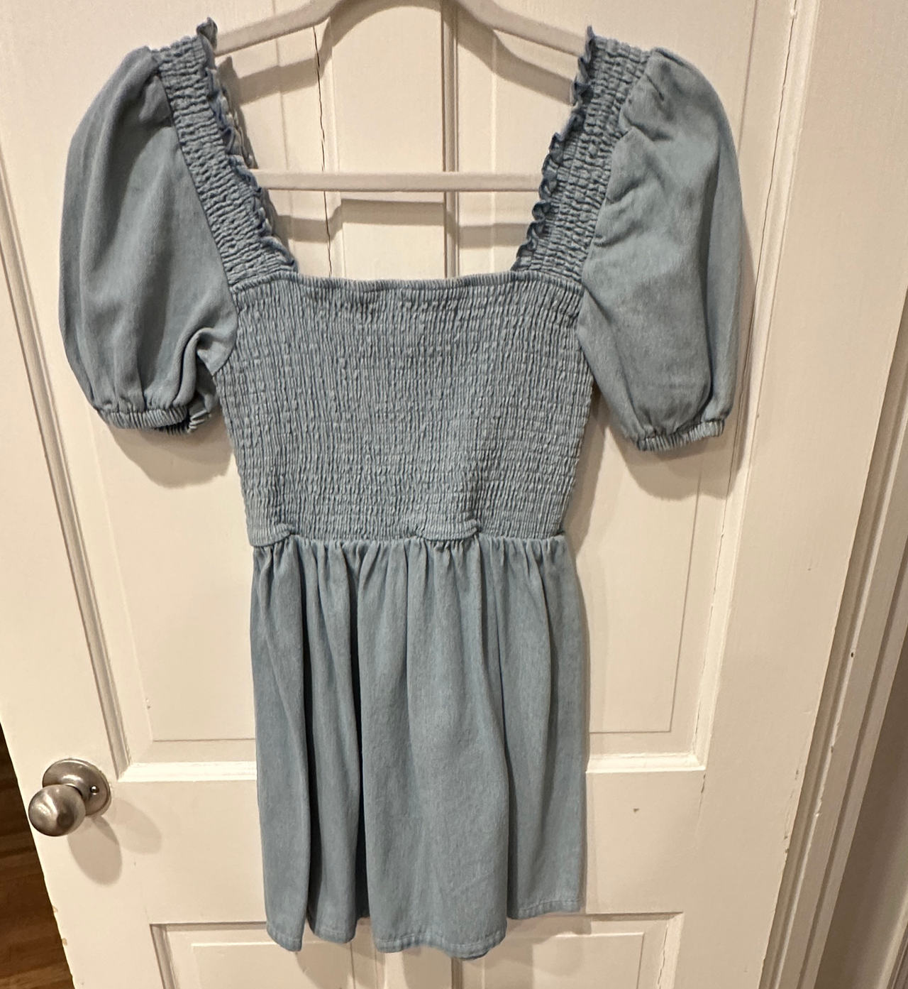 Altar'd State Smocked Denim Mini Dress
