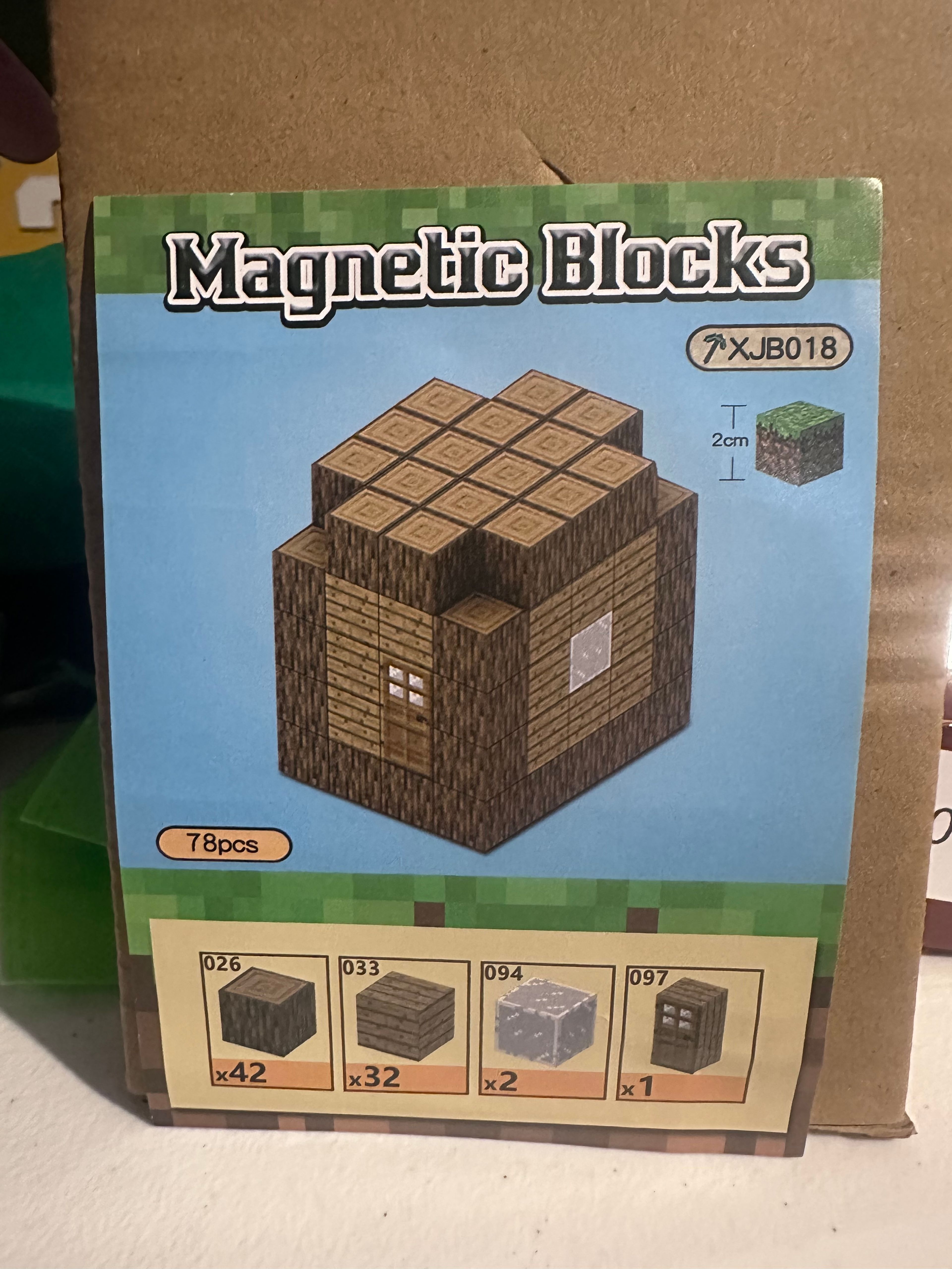 Minecraft Magnetic Block 30PCS STEM Learning DIY Build Set Oak House Set - Image 2