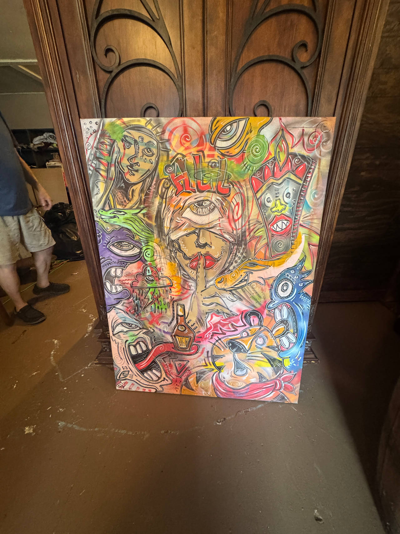 Abstract Psychedelic Graffiti Canvas Art