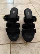 UGG Black Wedge Suede Sandals size 7.5 - Image 7