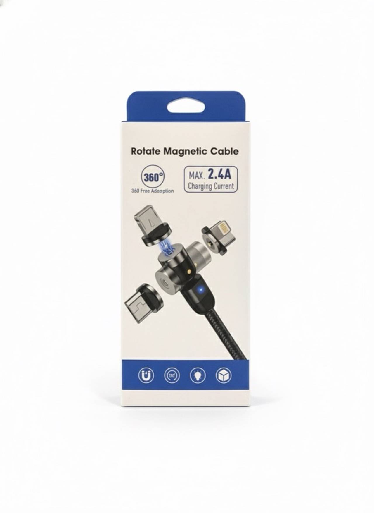Generic 540° Rotating Magnetic 3-in-1 Charging Cable