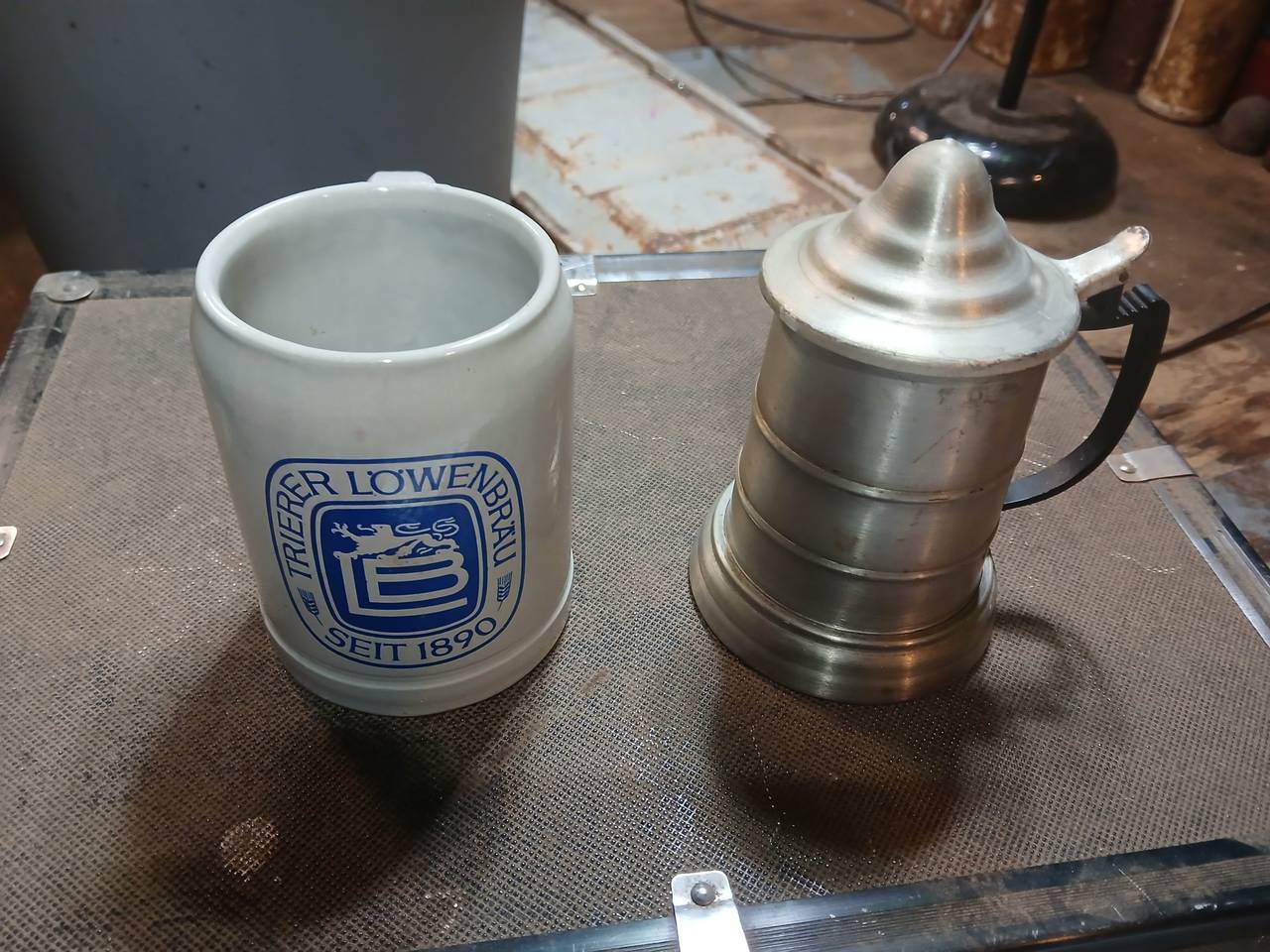 Trierer Löwenbräu Ceramic Beer Stein