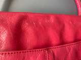 Nordstrom Genuine Leather Pink Satchel Shoulder Bag Colorful Lining - Image 2