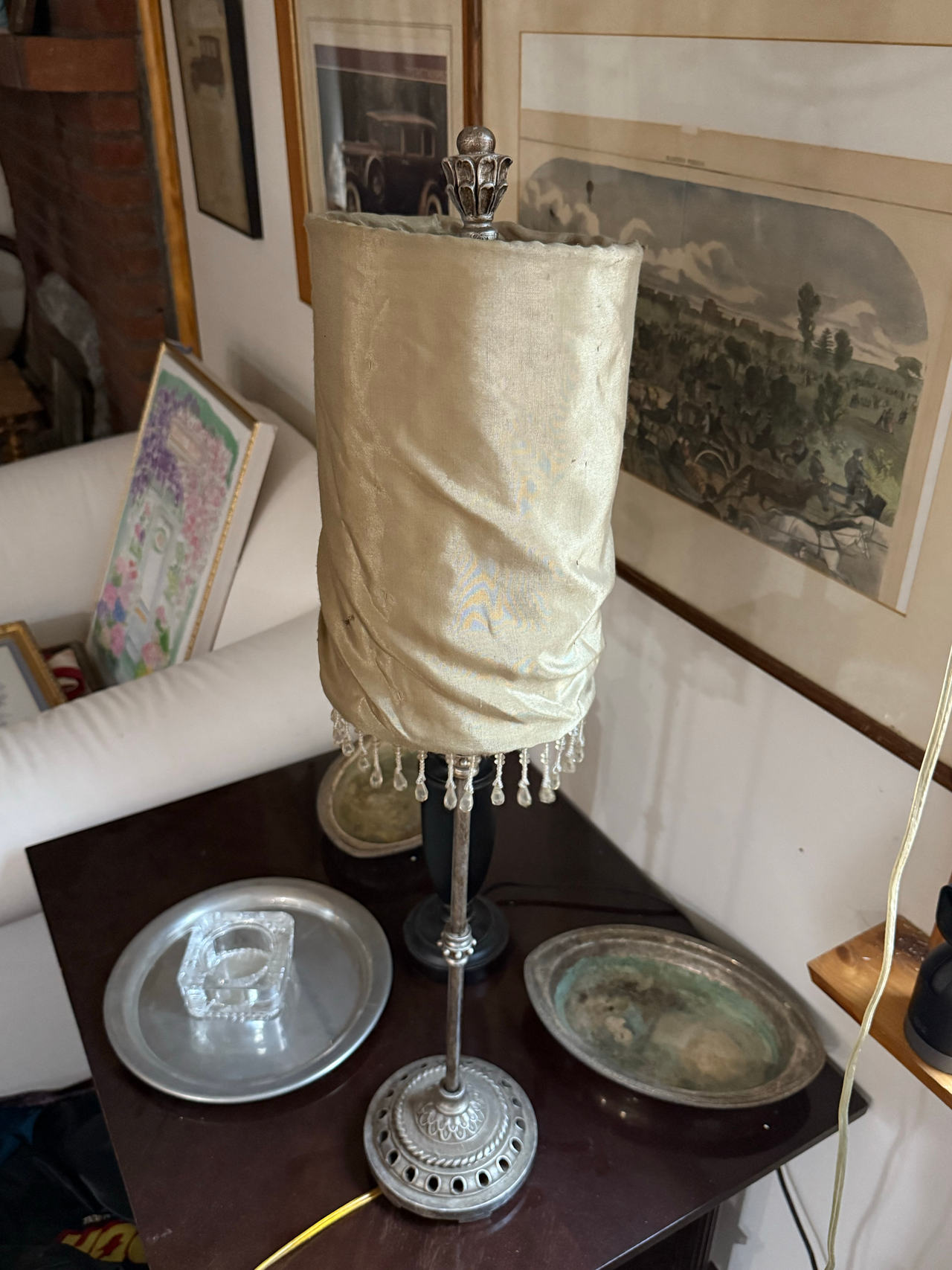 Vintage Style Beaded Fringe Table Lamp
