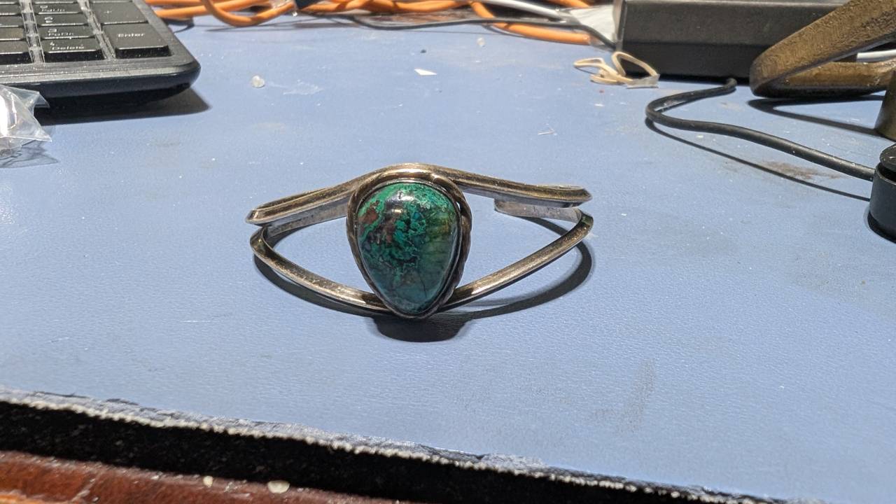 Vintage Turquoise Sterling Silver Cuff Bracelet