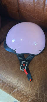 CAN Motorcycle Duckbill Half Helmet - Pink, Size Large - Image 4