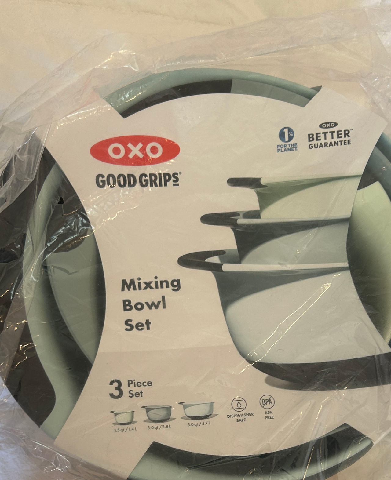 OXO Good Grips 3-Piece Mixing Bowl Set