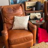 Armless Chenille Accent Chair with Pillow 2 available $80 each OBO - Image 4