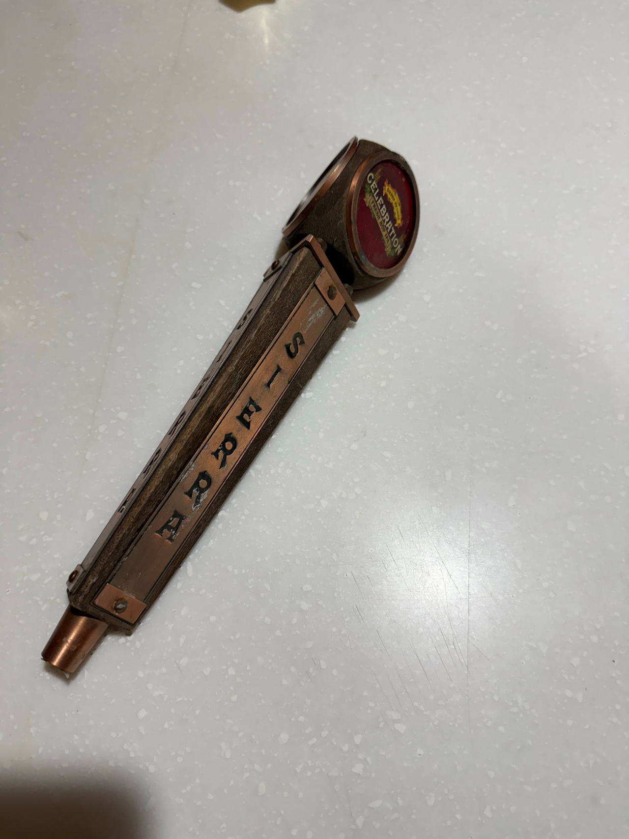 Sierra Nevada Celebration Ale Wood and Copper Tap Handle