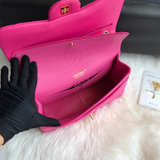 Chanel Classic Medium Double Flap Bag Pink Lambskin Gold Hardware - Image 5
