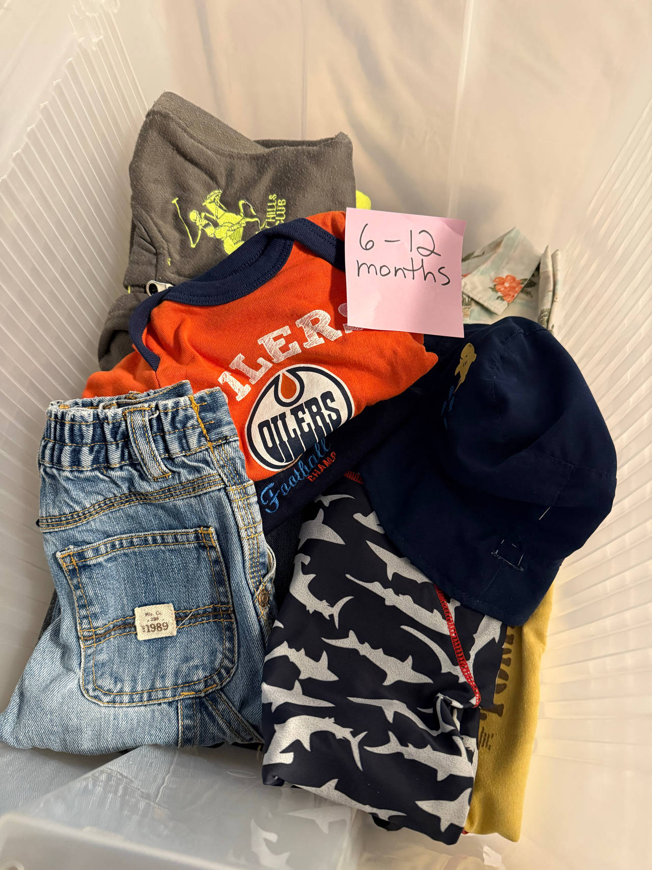 Baby Boy Clothing Lot 6-12 Months - Oilers & Brands