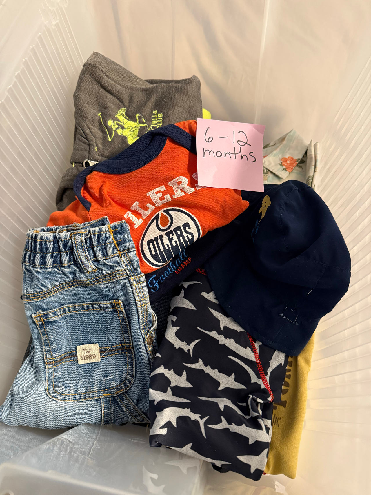 Baby Boy Clothing Lot 6-12 Months - Oilers & Brands