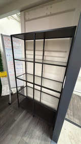 IKEA VITTSJÖ Glass Shelf Unit Black - Image 4