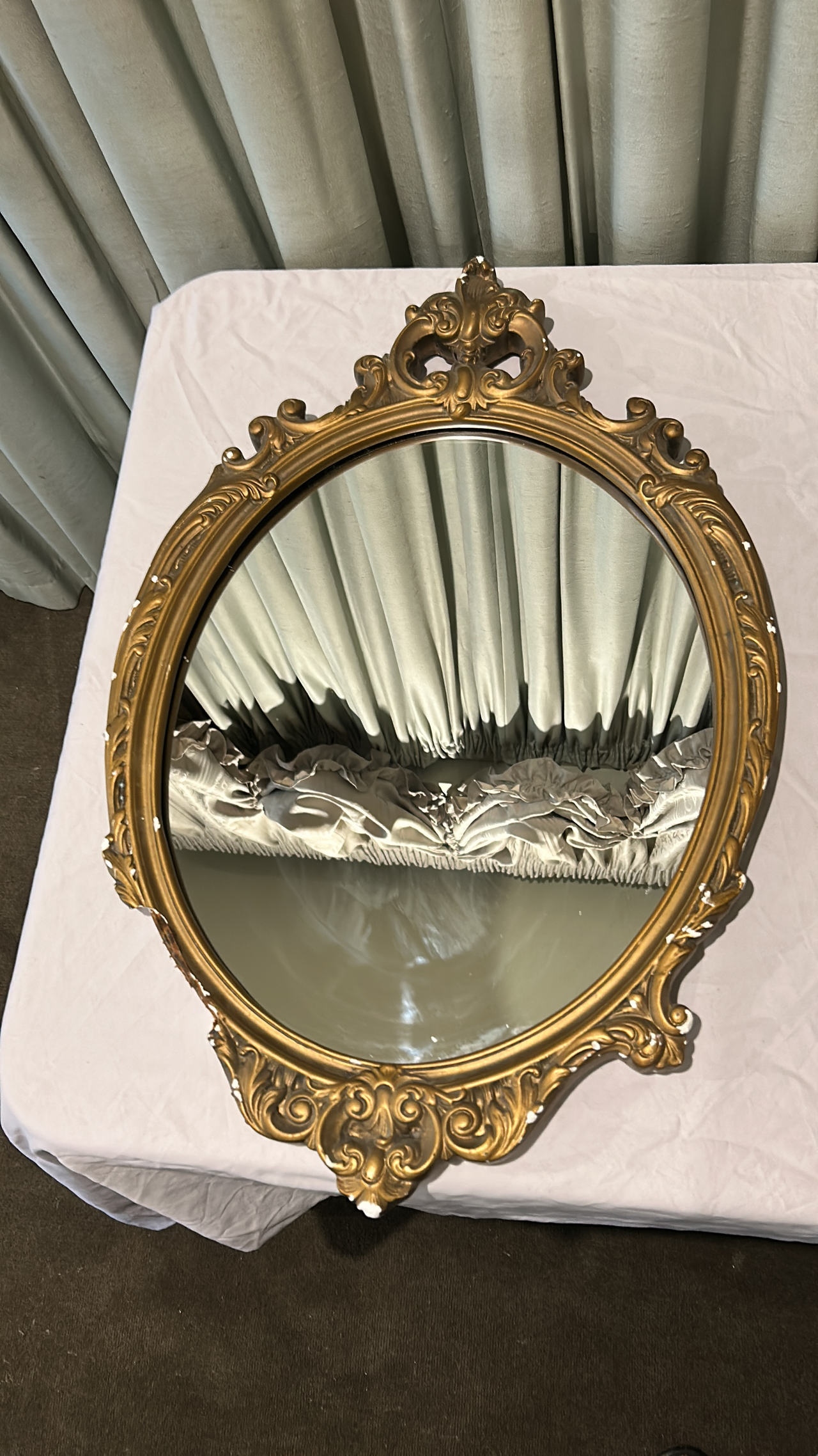 Vintage Ornate Gold Wall Mirror