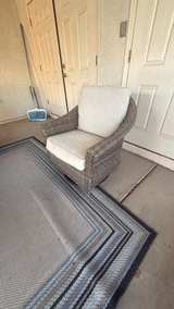4-Piece Outdoor Wicker Conversation Set with Rug - Image 2