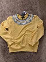 Ralph Lauren Girls Fair Isle Yellow Sweatshirt- Size 12-14 - Image 1