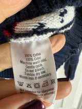 Janie and Jack Sailboat Boys Sweater White & Blue Striped - Image 2