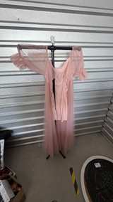 Pink Tulle Puff Sleeve Maxi Dress 4X - Image 4