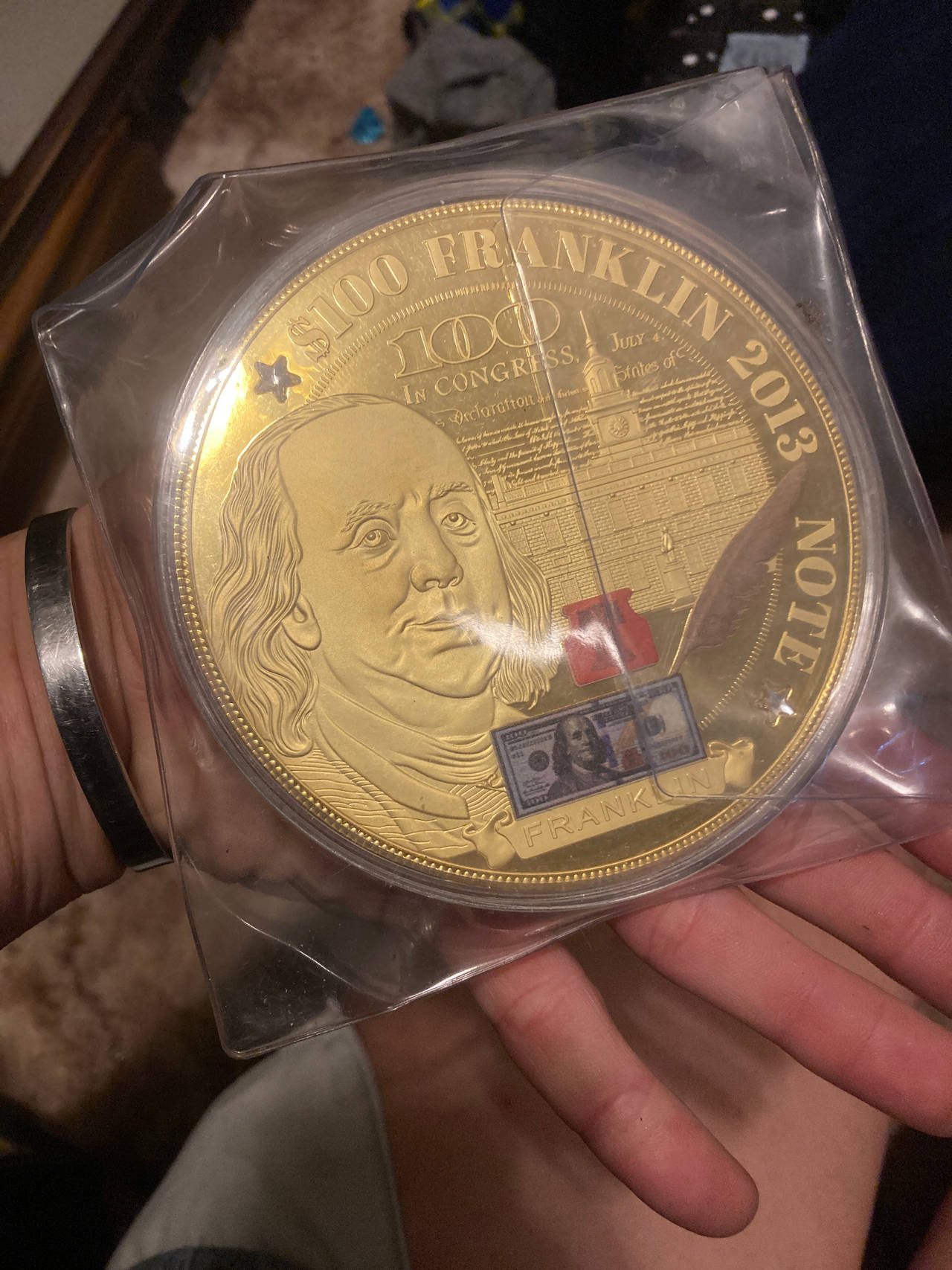 Commemorative $100 Franklin Coin