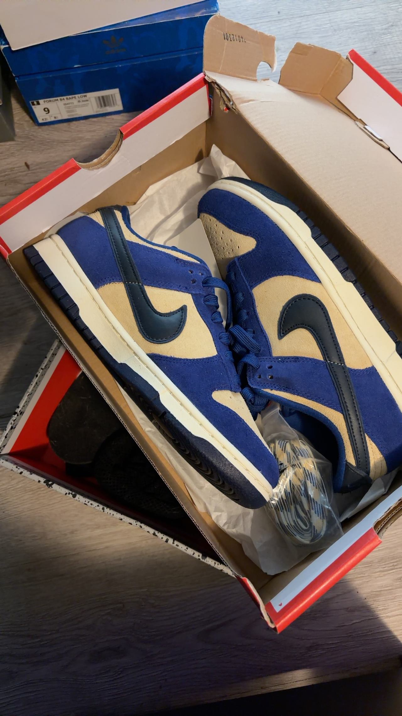 Nike Dunk Low LX Blue Suede Women's