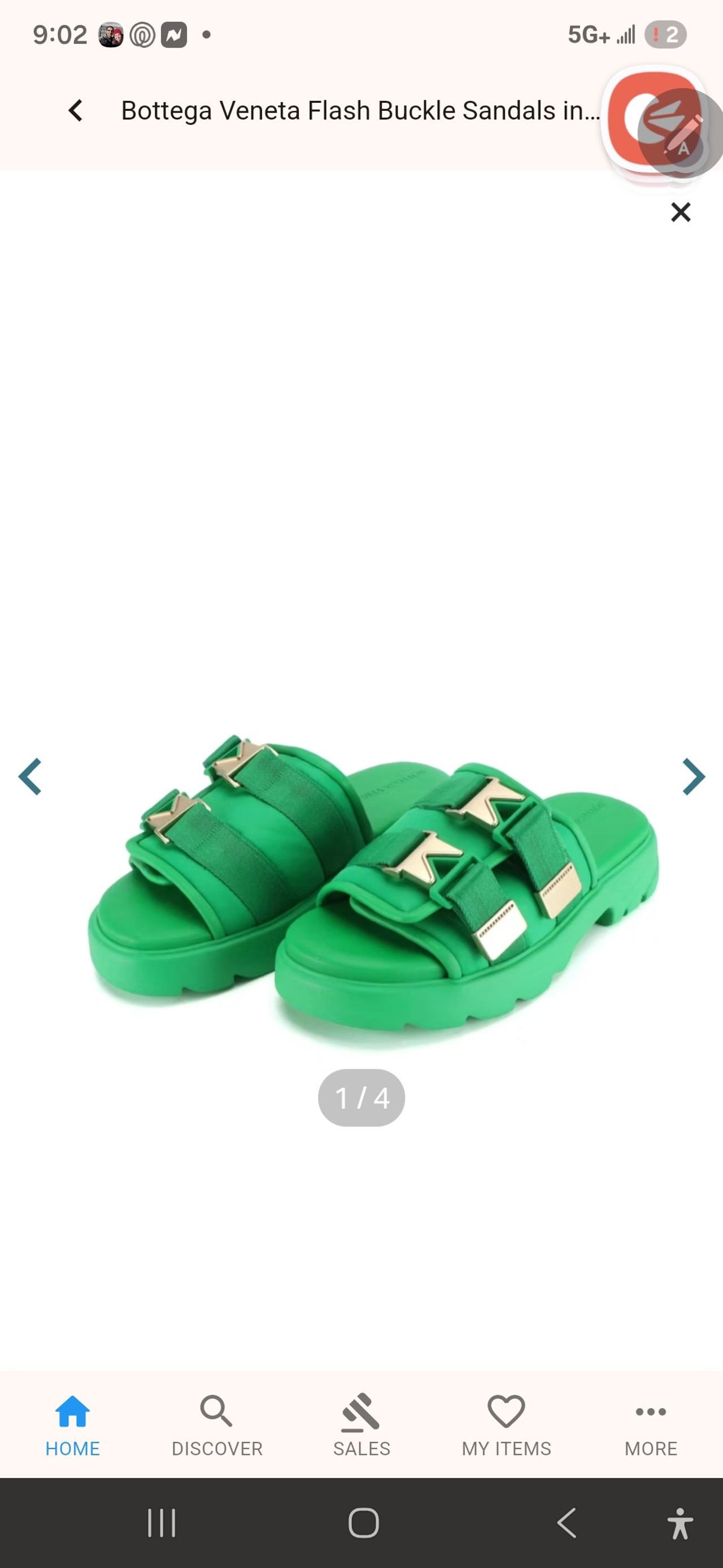 Bottega Veneta Flash Buckle Sandals