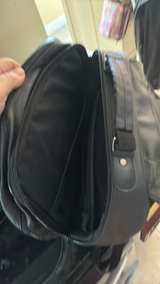 Black Nylon Laptop Backpack with Buckle Straps - Image 6