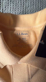 Men’s L.L.Bean Premium Double L Polo Shirt Size XL Butter yellow Color. - Image 3
