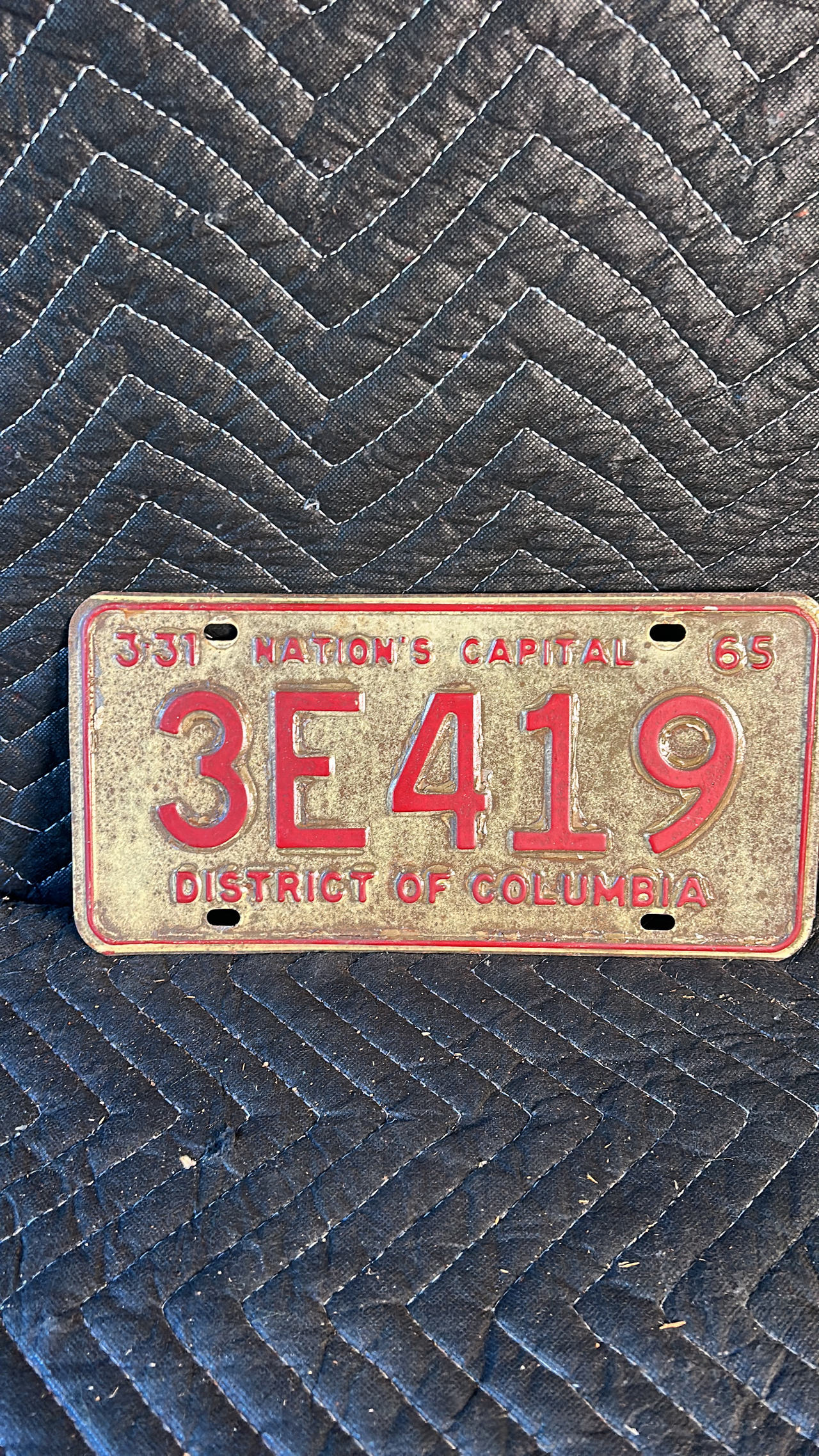 1965 District of Columbia License Plate