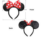 Mouse Ears Headbands, Sequin Mouse Ears, Polka Dots Shiny Bow Headband for Women - Image 2