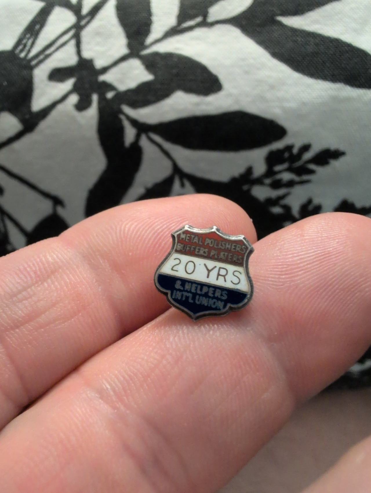 Metal Polishers Buffers Platers & Helpers International Union 20 Years Pin