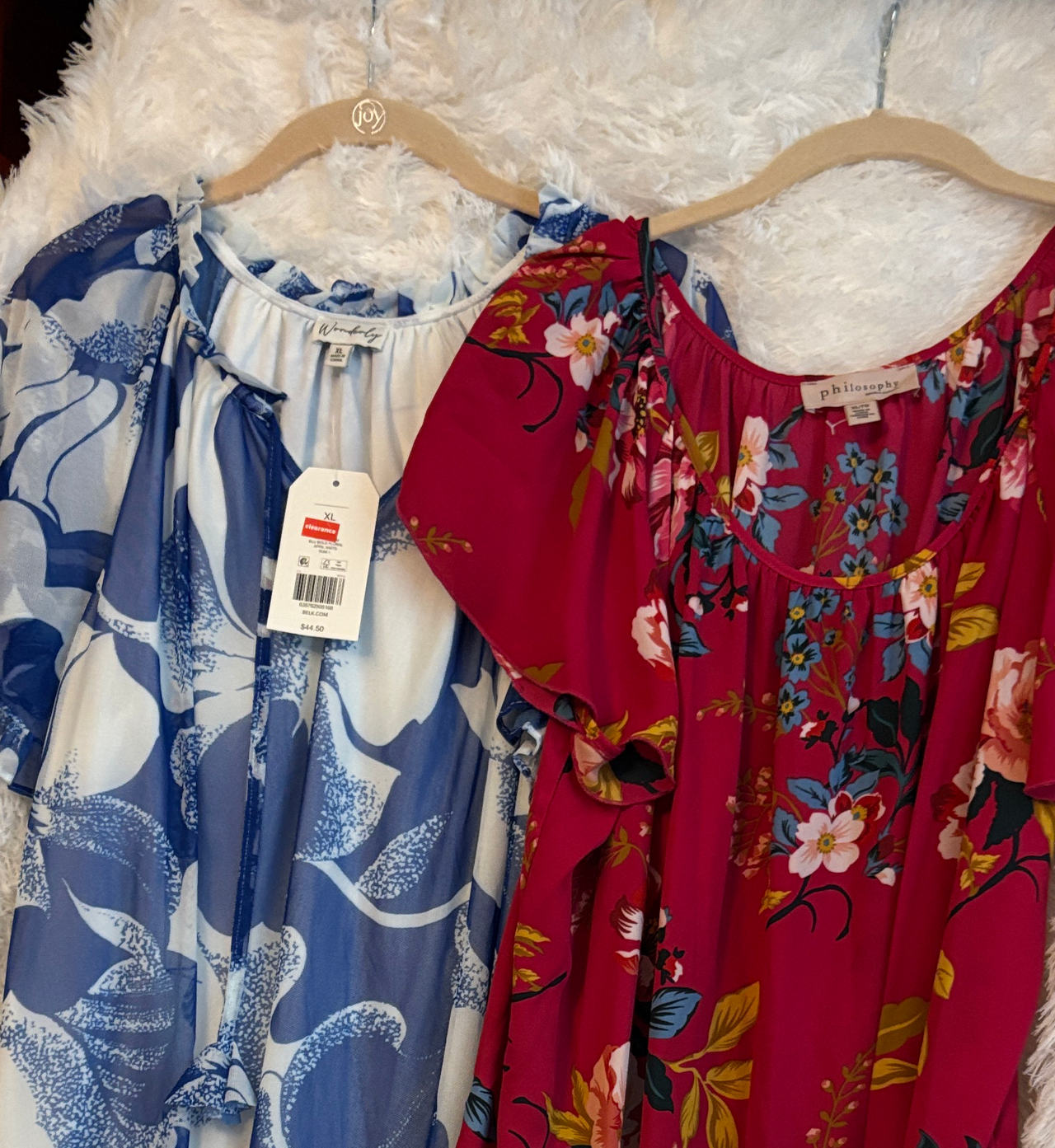 Wonder and Philosophy Floral Print Short Sleeve Blouses XL