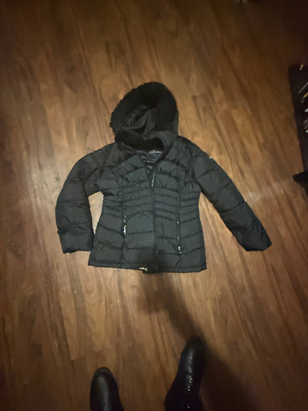 Calvin Klein  Women's Hooded Puffer Jacket with Faux Fur Trim