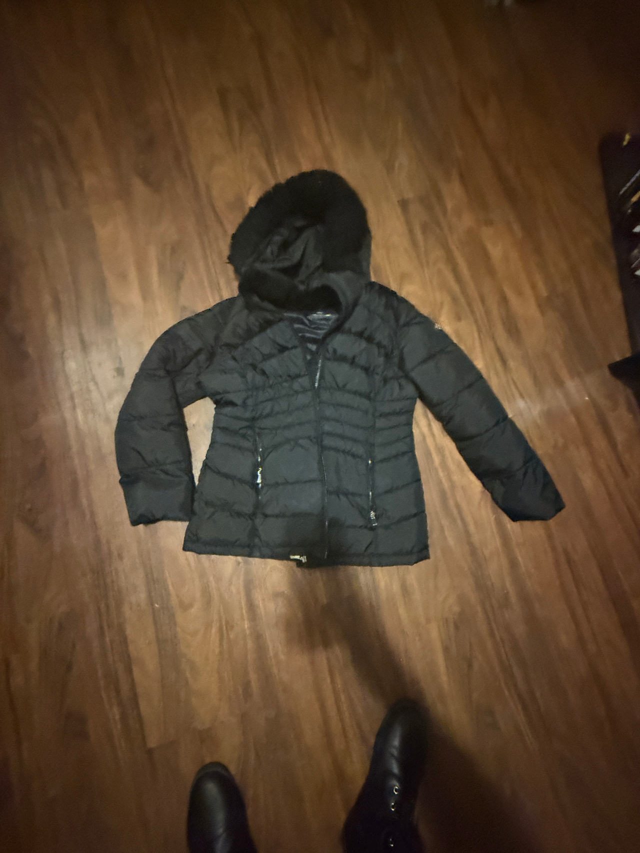 Calvin Klein  Women's Hooded Puffer Jacket with Faux Fur Trim