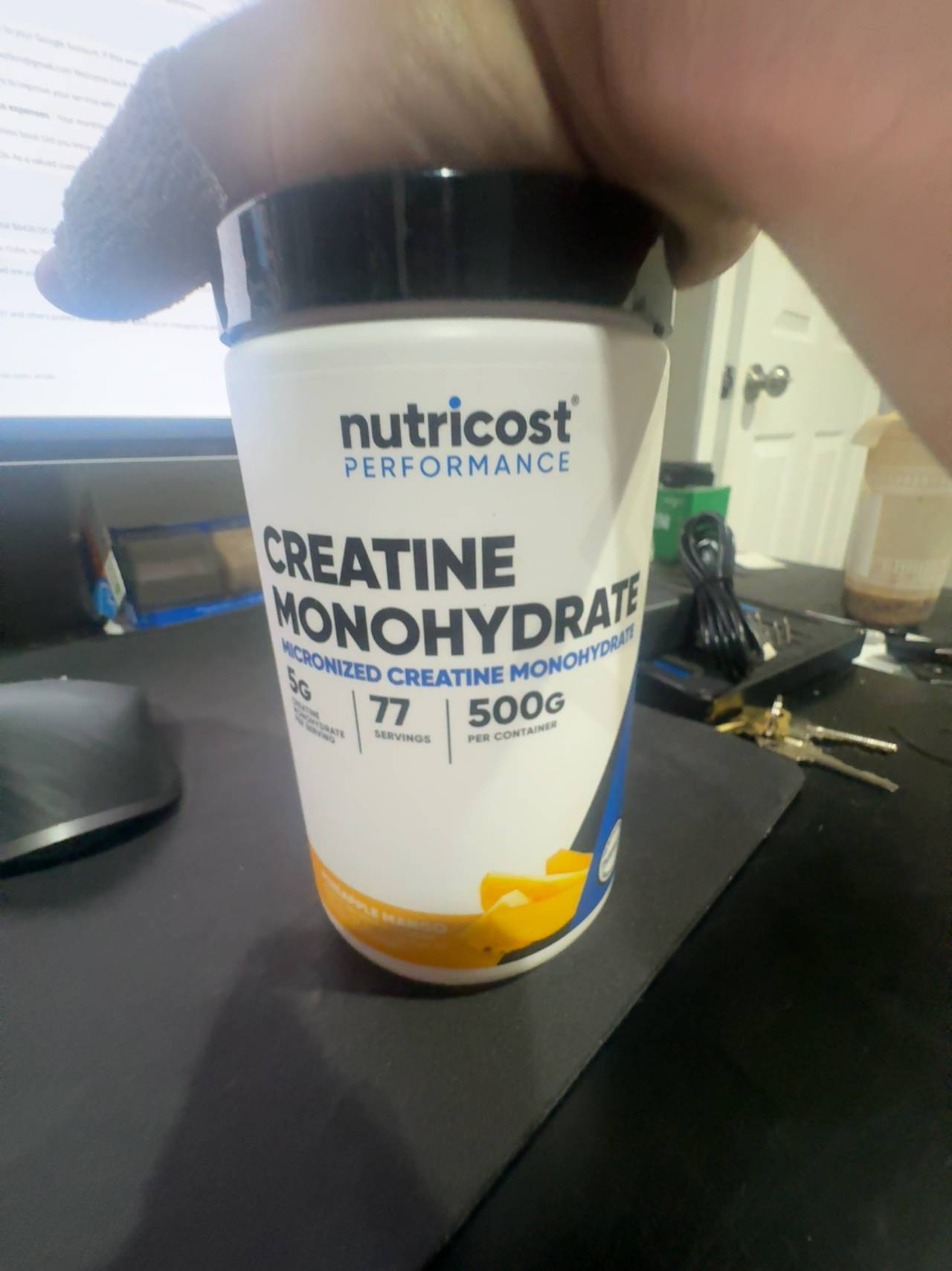 Nutricost Creatine Monohydrate Powder Pineapple Mango 500g
