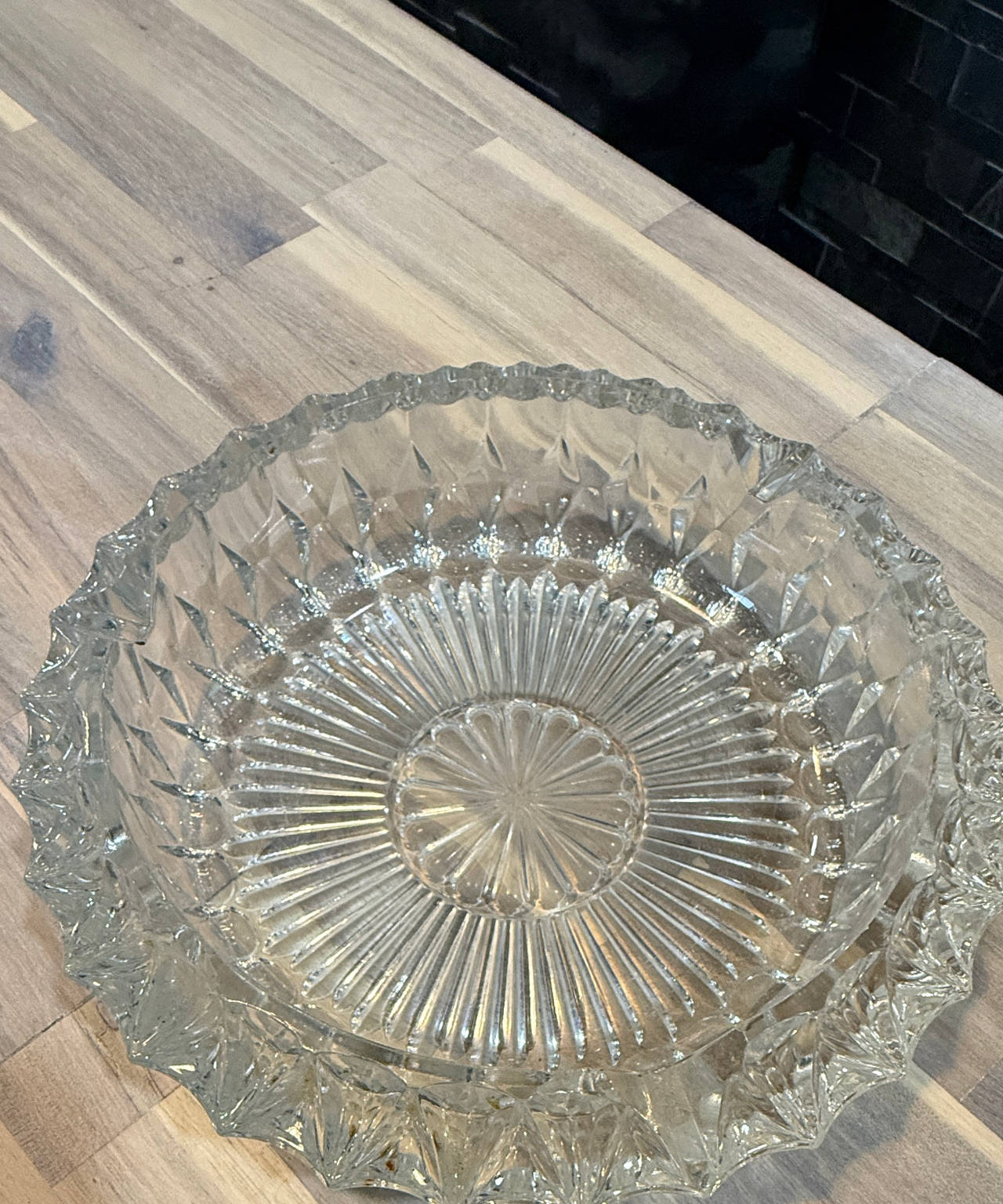 Vintage Cut Glass Ashtray