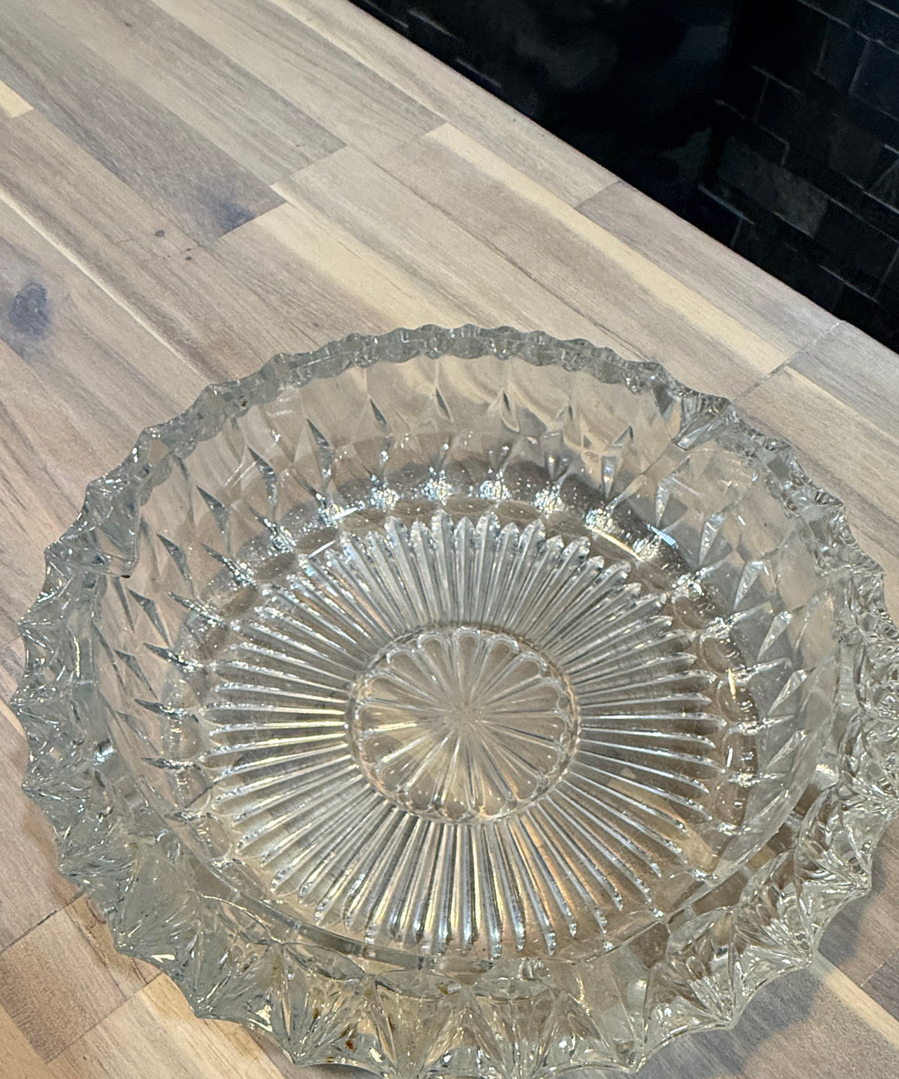 Vintage Cut Glass Ashtray