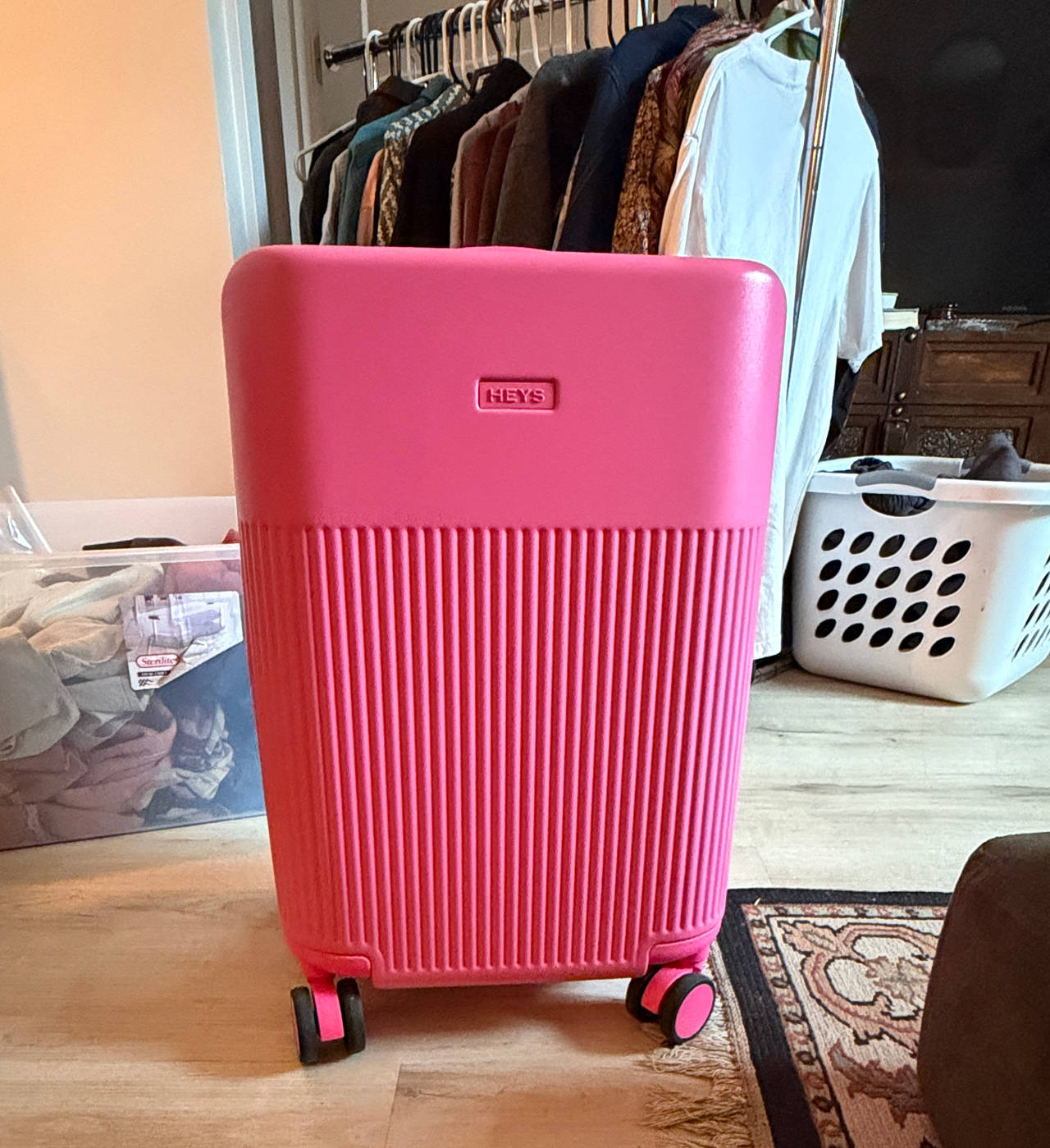 Heys Pink Hardside Spinner Suitcase