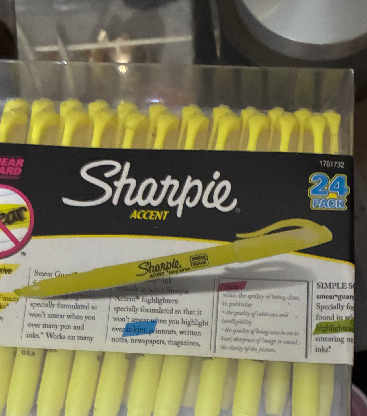 Sharpie Accent Highlighters, Chisel Tip, Yellow, 24-Count