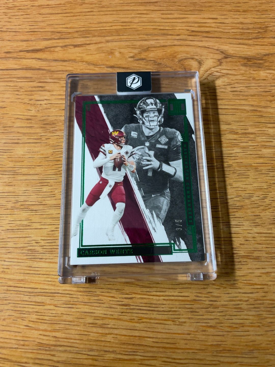 Panini Impeccable 2022 Carson Wentz Washington Commanders Card