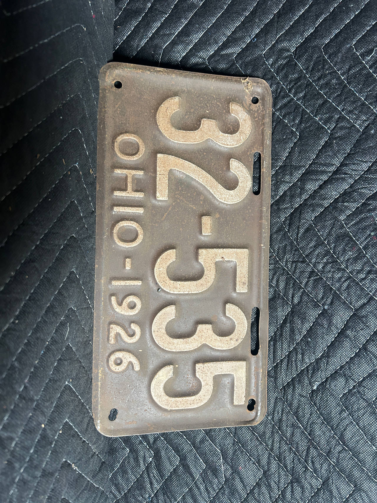 1926 Ohio License Plate