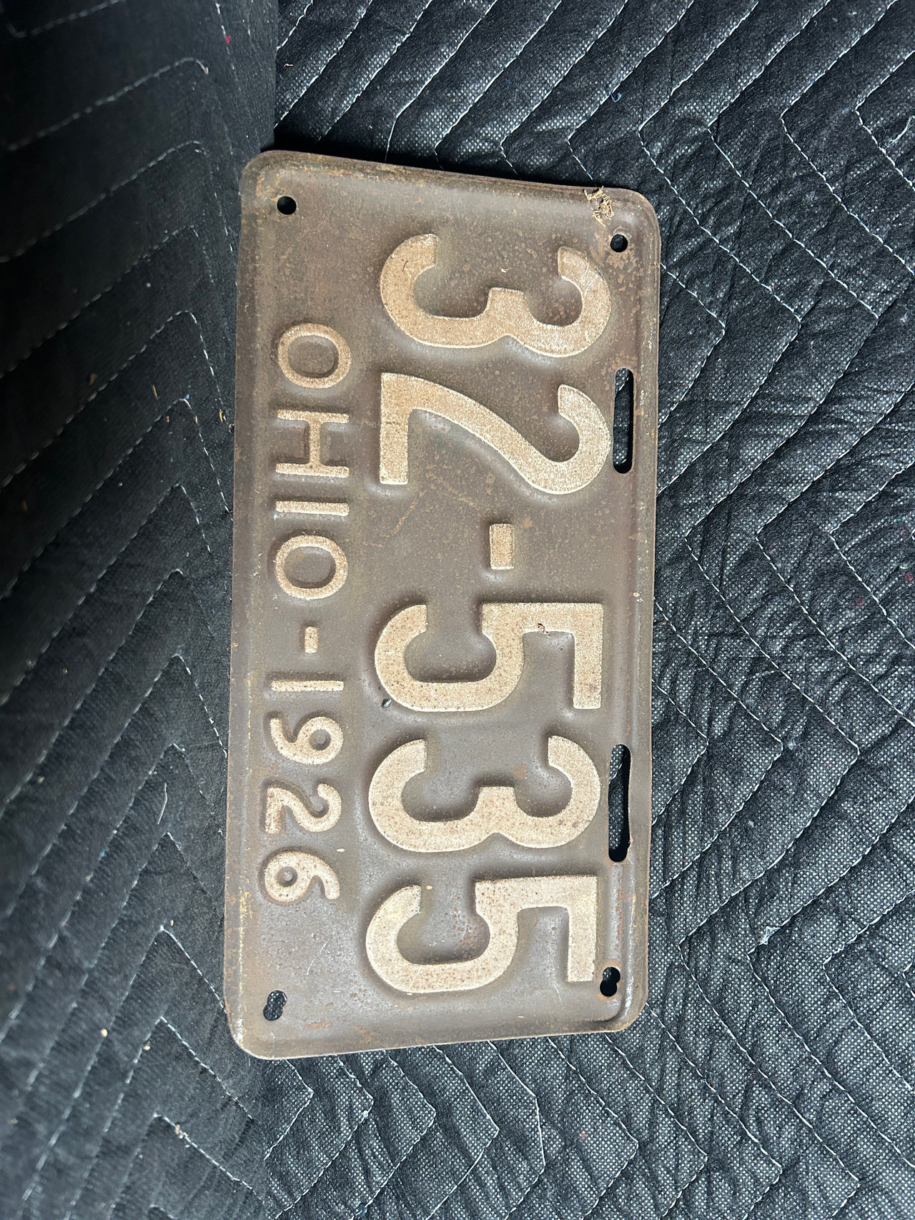 1926 Ohio License Plate