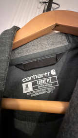 Carhartt Men's Green Gray Logo Hoodie XL Tall Loose Fit Sweater  - Image 2