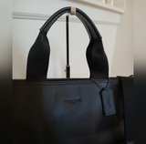 Coach Charles Foldover Plaid Tote Bag Black/Gray - Image 7